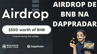 Airdrop de BNB na Dappradar: $500 em BNB para 100 ganhadores
