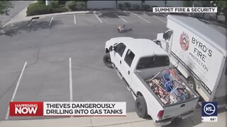 Thief Bursts Into Flames Trying To Steal Gas