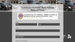 Funeral homes plan to offer free limousine rides to the polls on Election Day