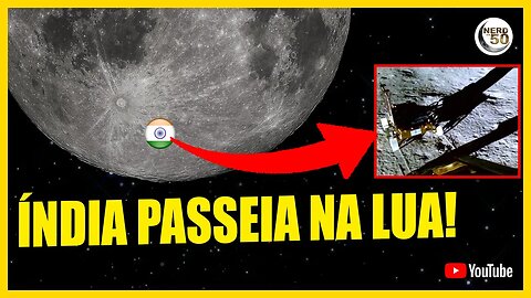 ROVER da Índia caminha pela LUA Chandrayaan3