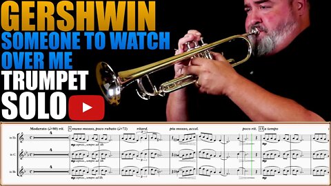 George Gershwin "Someone to Watch Over Me" Trumpet Solo - Drew Fennell. Play Along!