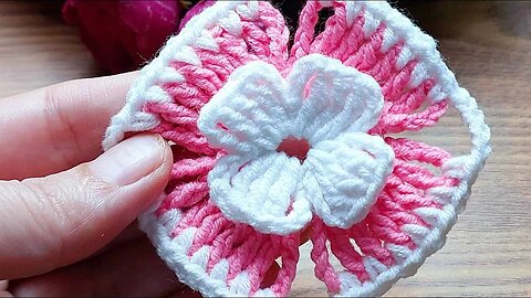 ♾️How to crochet amazing flower motif