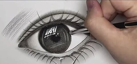 How to draw an eye with teardrop for Beginners