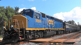 EMD GP40WH-2 Engine Leading CSX Track Geometry Car Train