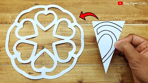 Love Shape Paper Cutting Design | How to Make Paper Snowflake Easy | Easy Paper Crafts