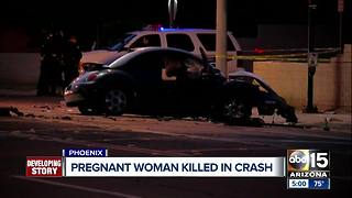 Pregnant woman killed in Phoenix crash