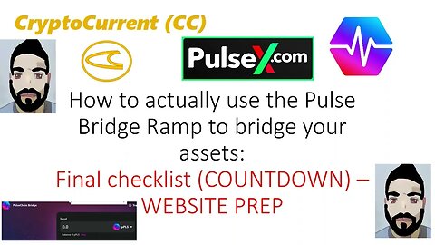 How to use the Bridge on PulseChain to move all your assets (LAUNCH PREP)