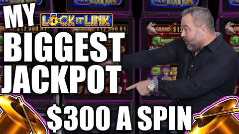 $300 A SPIN! MY BIGGEST JACKPOT EVER ON HOLD ONTO YOUR HAT SLOT MACHINE MASSIVE JACKPOT