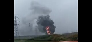 Huge Explosion On Highway In Jiaxing City, China
