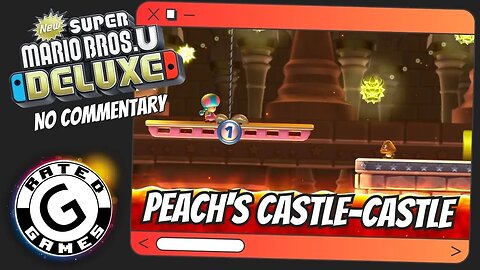 Peach's Castle-Castle - Red-Hot Elevator Ride (New Super Mario Bros U Deluxe)