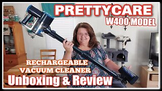 Prettycare W400 Rechargeable Vacuum Cleaner Unboxing & Review