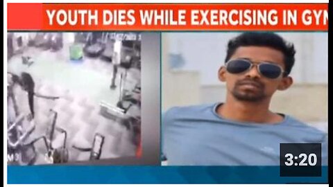 24 yr old police constable collapses dead at GYM due to a heart attack in Hyderabad India 02/2023 💉