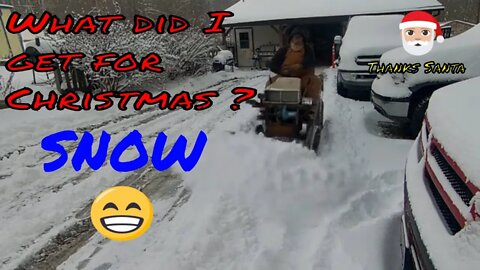 Cub Cadet plowing snow on Christmas Day ...Thanks Santa...#cub cadet #show plowing