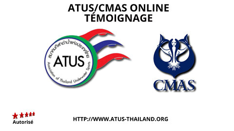 ATUS CMAS ELEARNING avec ATUS, témoignage de Thailand Diving Pattaya