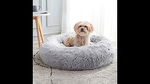 Review Poohoo Soft Plush Dog Bed,Dog Crate Bed Pet Cushion Pet Pillow Bed Washable,Non-Slip Cra...
