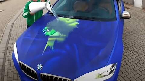 Tesla car thermochromic paint