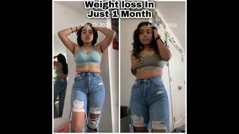 1 Month Weight Loss Transformation, check out the description to know