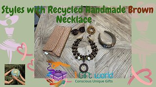 3 Styles for Handmade Recycled Brown Necklace #HandmadeRecycled #howtostyle #browncolor