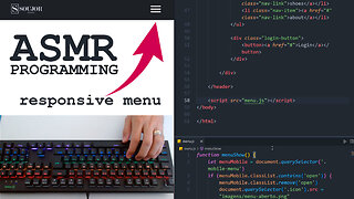 ASMR Programming - Responsive Menu in HTML, CSS and JavaScript