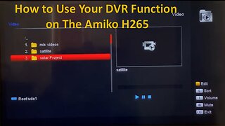 Recording Video on the Amiko Mini H265 FTA Receiver