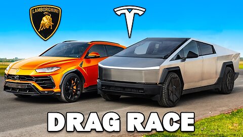 Tesla Cybertruck v Lamborghini Urus: DRAG RACE