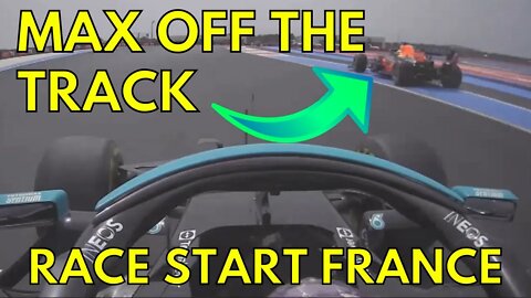 Max Verstappen Onboard Race Start Goes Off The Track Paul Ricard | France GP 2021