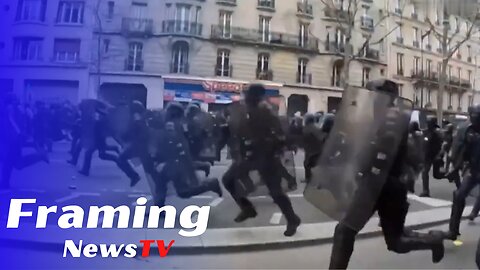 Bagai orang kerasukan setan! Polisi anti huru hara membabi buta pengunjuk rasa di Paris