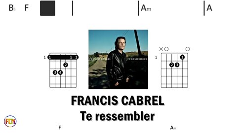 FRANCIS CABREL Te ressembler - (Chords & Lyrics like a Karaoke) HD