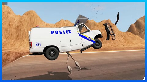 POLICE JUMP, Police Chases - BeamNG Drive Crashes #306
