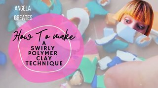 A POLYMER CLAY TECHNIQUE || HOW TO MAKE A SWIRLY PATTERN || clay designs || polymer clay jewelry