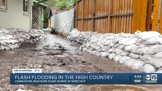 Flash flooding in the high country near burn scar areas