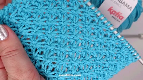 How to knit star stitch simple tutorial for beginners by marifu6a