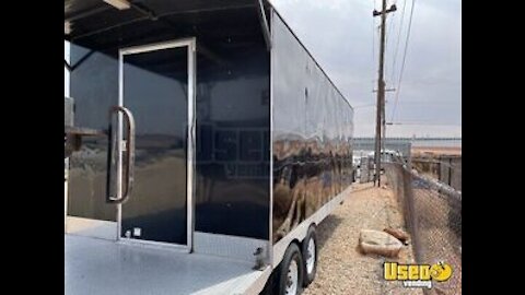2010 8' x 40' Gooseneck Barbecue Concession Trailer with Porch | Used BBQ Rig for Sale in Arizona