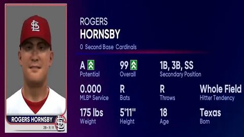 How To Create Rogers Hornsby MLB The Show 22