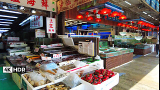 「4K」Hong Kong Sam SHING Fish Market | TUEN MUN Floating Sea Food Market 香港三圣鱼市场 |屯门渔村