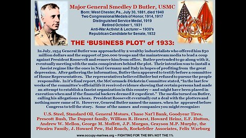 'General Smedley Butler & the Police State Plot of 1933' - Gurudas - 1997