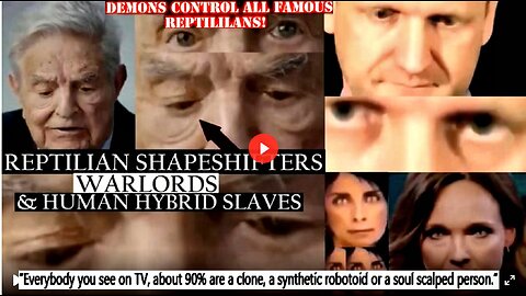 Reptilian Shape Shifters, Lizard People & Human Hybrid Slaves Caught On Camera - They Not Hiding !!!
