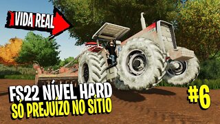 Dia 6 Nivel - HARD O Trator Nao aguentou puxar a Semeadeira - FARMING SIMULATOR 22 VIDA REAL