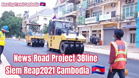 Tour Siem Reap Downtown2021, News Road project 38line update, Siem Reap Cambodia / #walkingtour.