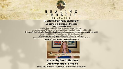 Healing Genesis Reloaded Podcast #26- Dr. Bryan Ardis, Healing for the A.G.E.S. Venom & Nicotine