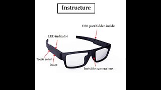 1080p HD No Lens Eyeglass Camera