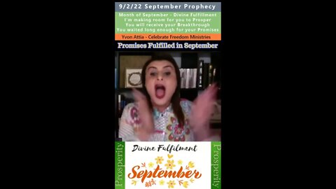 Prosperity in September prophecy - Yvon Attia 9/2/22