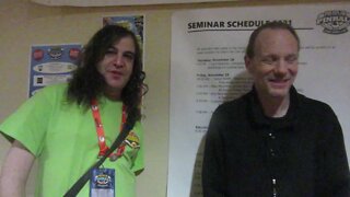 Mike and Emily of EMP Pinball Museum on DAy 3 of Pintastic NE 2021