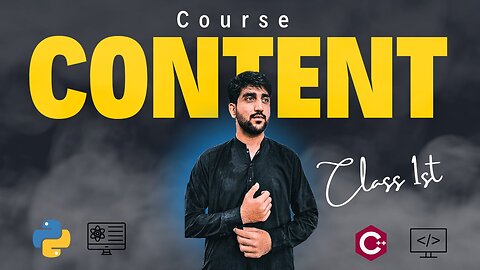 First video title Class 1st || Course Content of ITC 101 Course || CYBER SPHERE