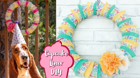 DIY Paw Prints Cupcake Liner Wreath