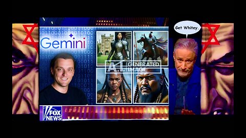 Jon Stewart Racist Google Gemini Artificial Intelligence Programmed By Goy Hating Jew Jack Krawczyk