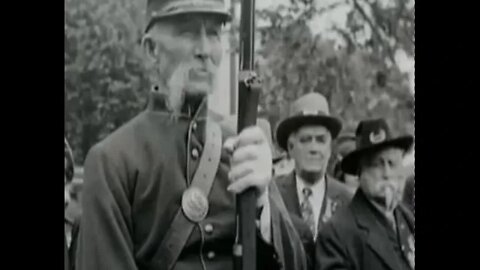 Civil War Veterans Doing Rifle (Musket) Drills at 1929 Reunion
