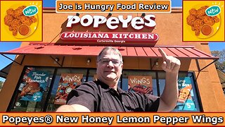 Popeyes® New Honey Lemon Pepper Wings Review | Joe is Hungry | 🐥🦋⃤🍗🍋🌶️