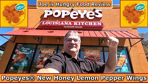 Popeyes® New Honey Lemon Pepper Wings Review | Joe is Hungry | 🐥🦋⃤🍗🍋🌶️
