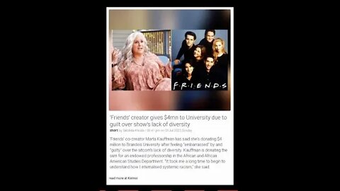 'Friends' creator gives $4mn to University due to guilt over show's lack of diversity #shorts #news